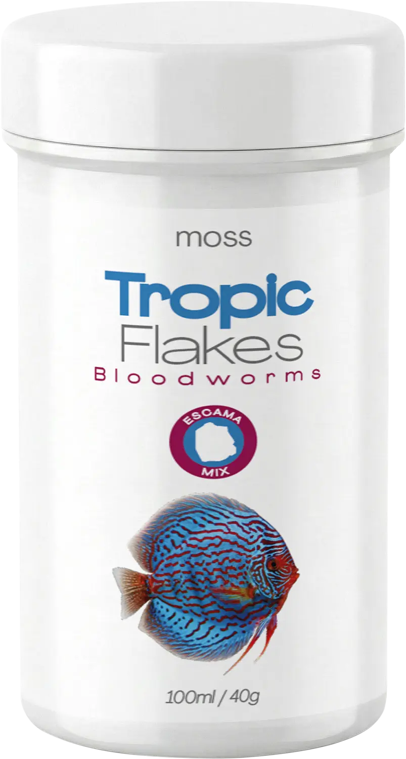 moss-alimento para peces tropicales bienvenida